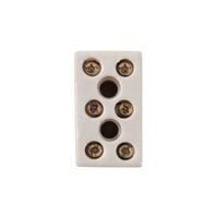 Tramontina Porcelain 3-Terminal 6 mm² 600 V 25 A Multiple Connector Fitting