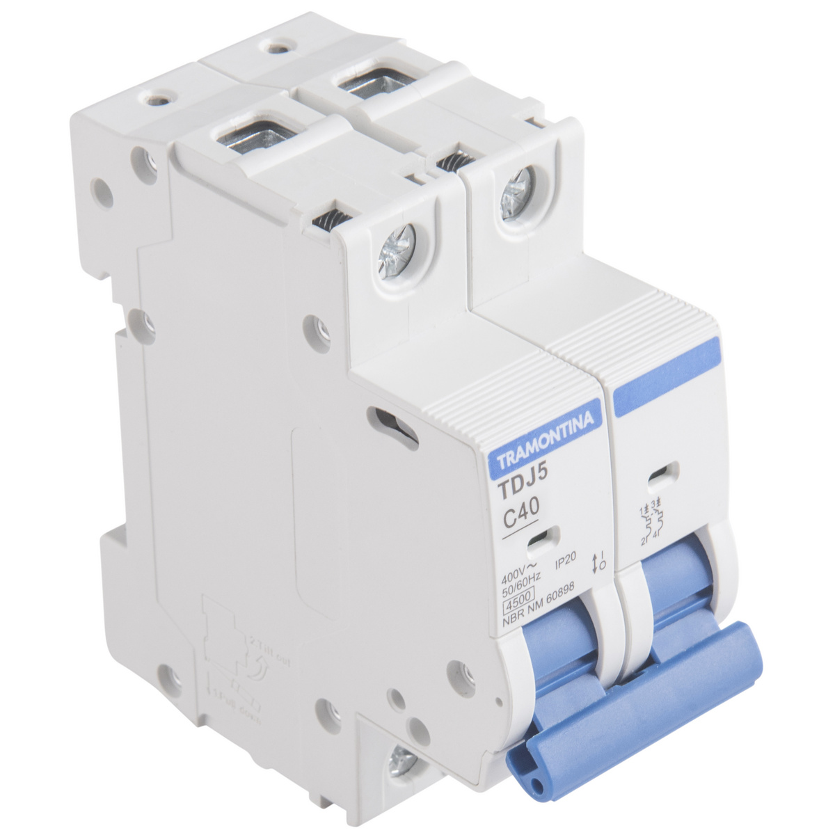 Minidisjuntor TDJ5-2C40 2 P 40 A 4,5 kA curva C Tramontina - SKU 58012127 - 2 image number 1