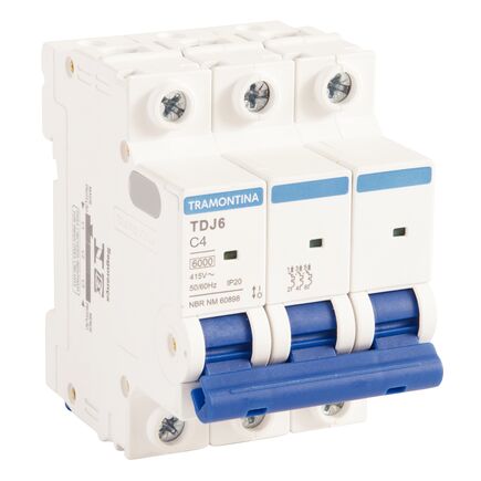 
Tramontina TDJ6 3 P 4 A 6 kA C-curve mini-circuit

