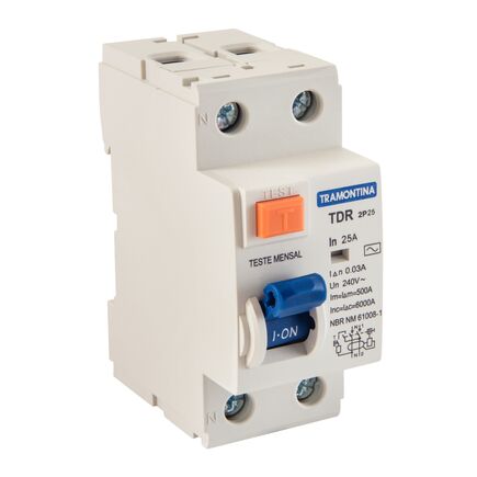 Interruptor TDR-25 2P 25 A 30 mA 6 KA Tramontina
