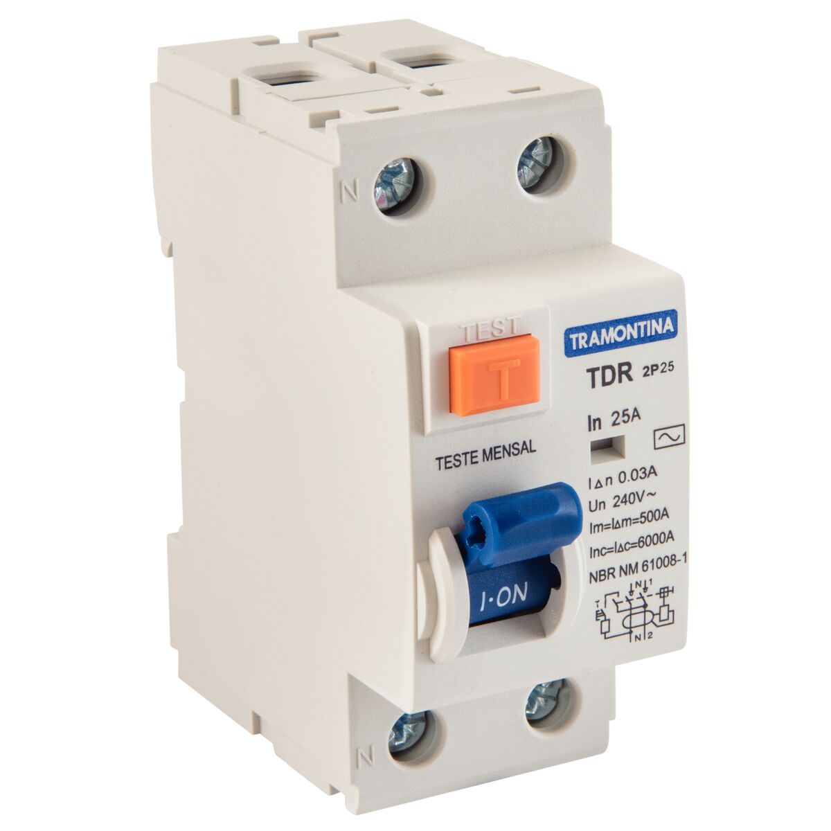 Interruptor TDR-25 2P 25 A 30 mA 6 KA Tramontina
