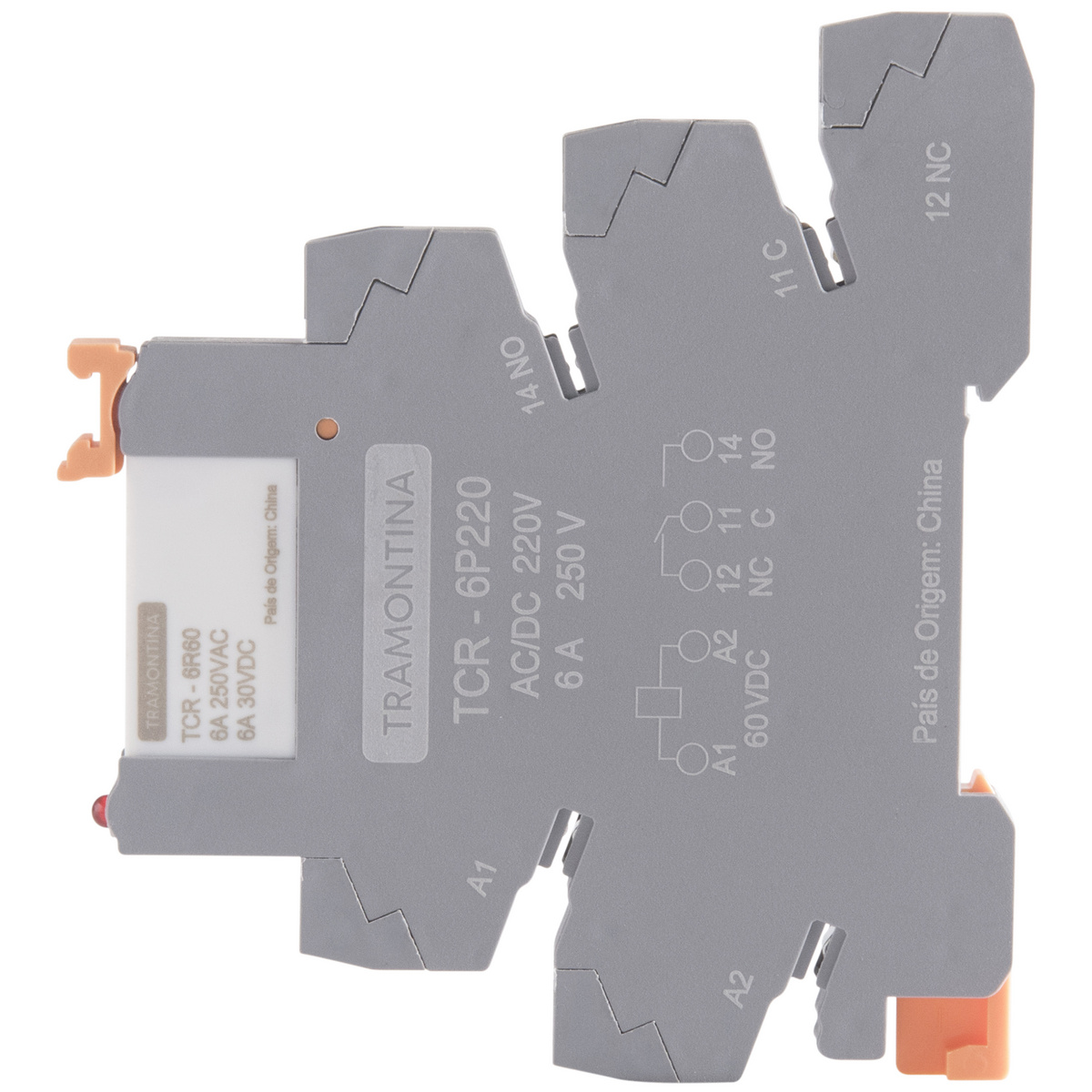 Relé de Interface Tramontina com Base Push In 220V AC/DC 6A - SKU 58015386 - 3 image number 2
