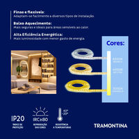 Fita LED SMD Tramontina 8 W 12 V 3000 K Luz Amarela 5 m - SKU 58027931 - 5 image number 4