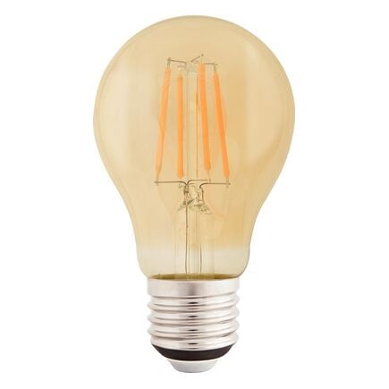 Lâmpada LED de Filamento Tramontina A60 4 W 2200 K luz Amarela em Vidro Âmbar