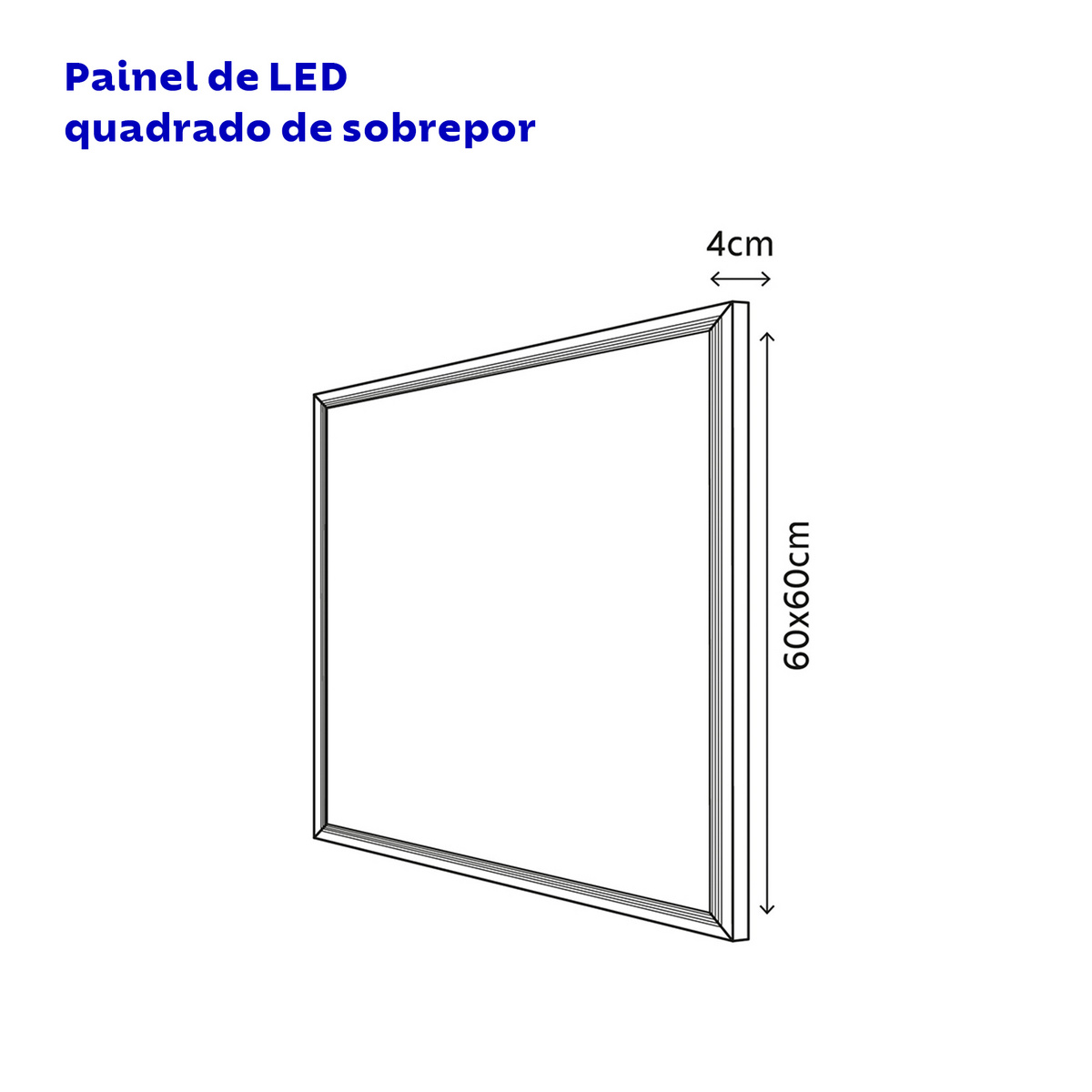 Painel Led Quadrado Sobrepor Tramontina 40W 5000K Luz Neutra - SKU 58030062 - 2 image number 1