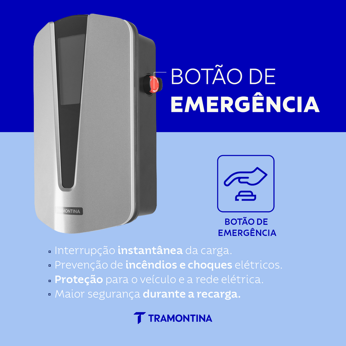 Estação de Recarga para Veículos Elétricos Tramontina 22 kW com Aplicativo - SKU 58300051 - 7 image number 6