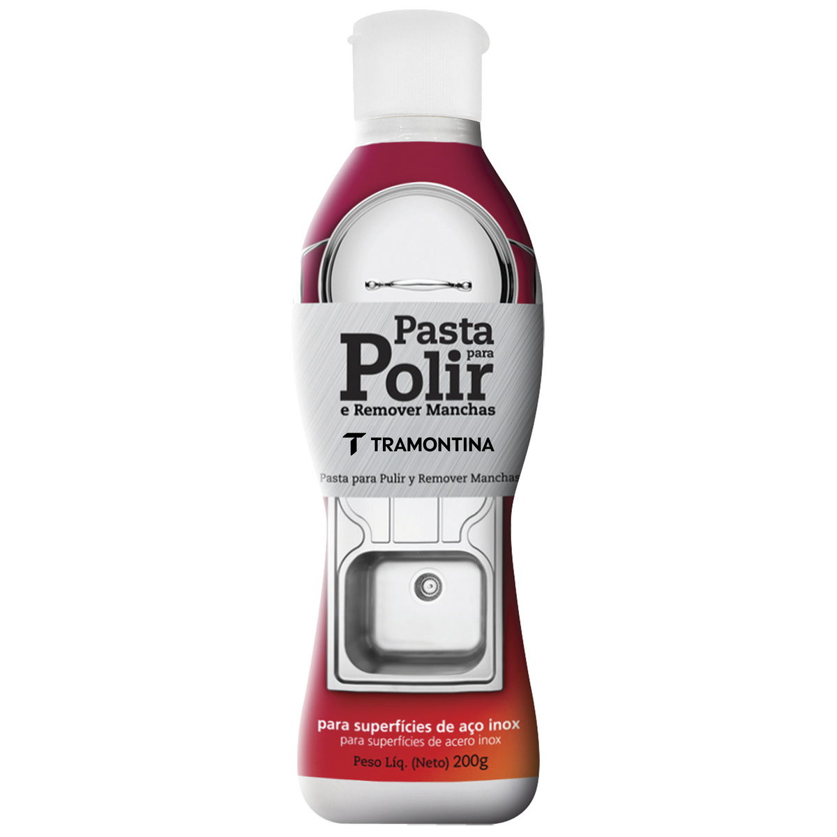 Pasta para Polir e Remover Manchas em A&ccedil;o Inox Tramontina  200 g - SKU 60900000 - 1 image number 0