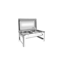 Tramontina rectangular stainless steel chafing dish with removable lid and GN 1/2 pan, 8.4 L