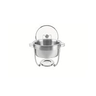 Tramontina round stainless steel chafing dish with lid holder, 7 L