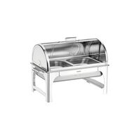 Tramontina rectangular stainless steel chafing dish with roll-top lid and GN 1/2 pan, 8.4 L