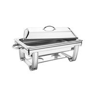 Tramontina rectangular stainless steel chafing dish with removable lid and GN 1/1 pan, 9 L