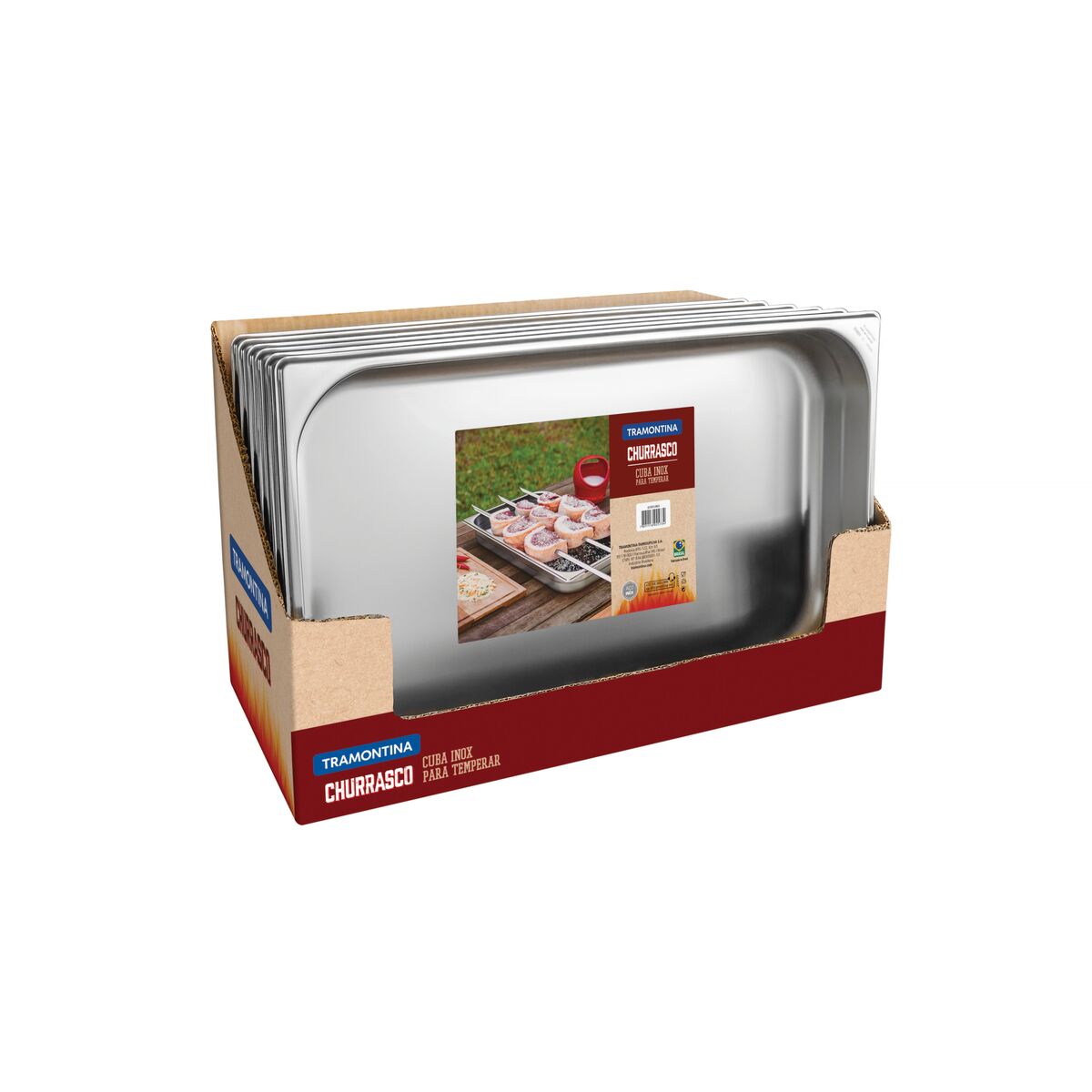 Cuba a&ccedil;o inox 1/1 sem al&ccedil;as - profundidade 65mm - SKU 61051063 - 3 image number 2