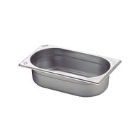 Tramontina GN 1/4 stainless steel food pan without handles, 100 mm deep - Steel 304