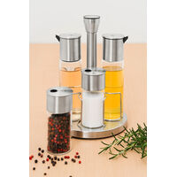 Galheteiro com base girat&oacute;ria Tramontina Realce em Vidro e A&ccedil;o Inox 4 Pe&ccedil;as Cor Inox - SKU 61119210 - 6 image number 5