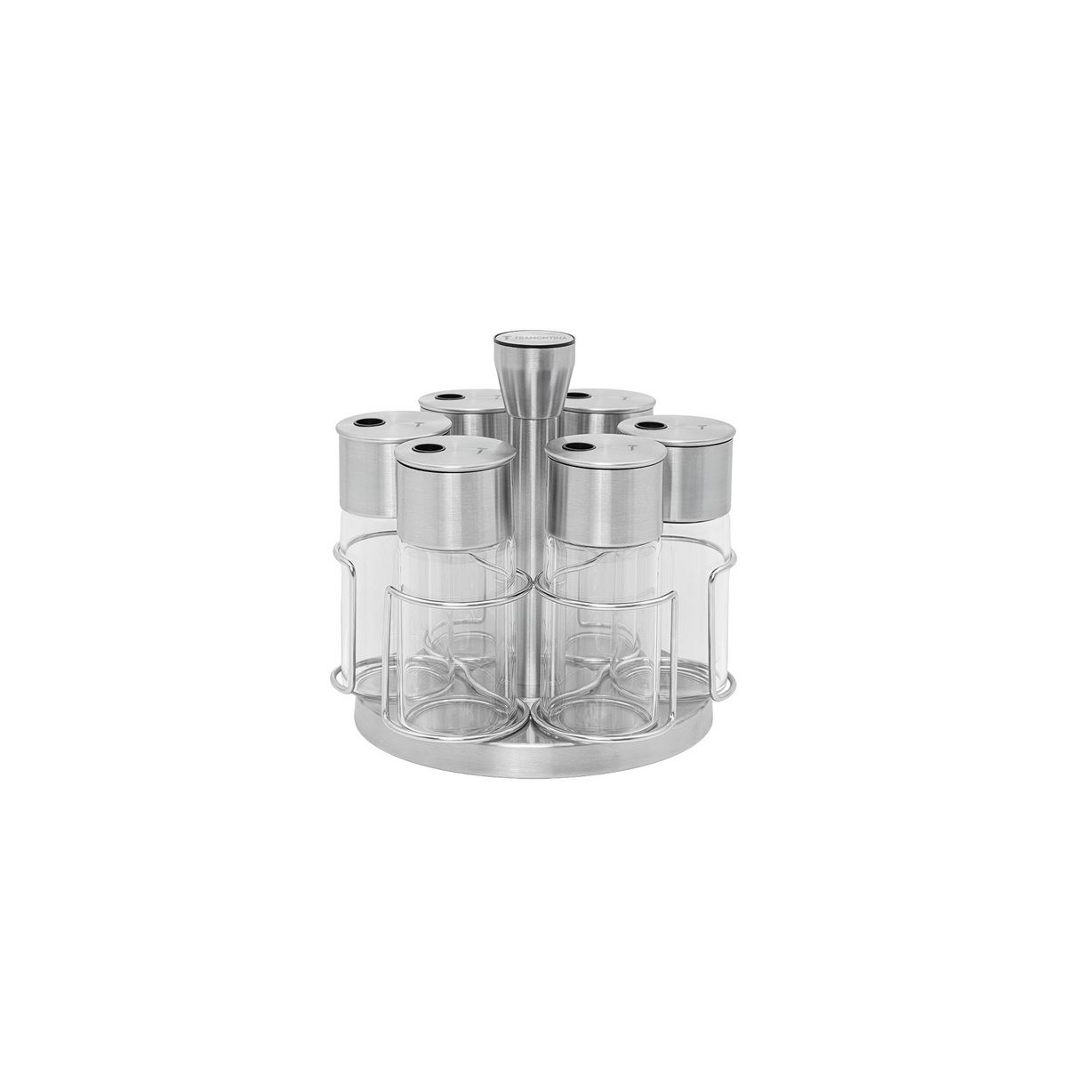 Porta-Temperos Tramontina em A&ccedil;o Inox com Base Girat&oacute;ria Realce 6 Pe&ccedil;as Cor Inox - SKU 61119220 - 1 image number 0