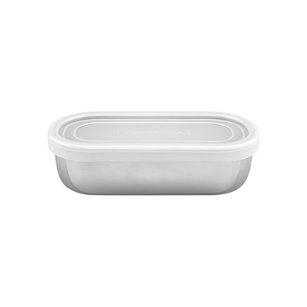 Pote para Alimentos Tramontina Freezinox em Aço Inox com Tampa Plástica 0,4 L