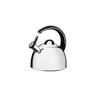 Tramontina 3.3 L stainless steel whistling kettle with tri-ply base and black handle