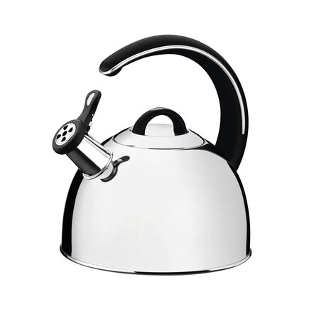 Chaleira Tramontina com Apito em Aço Inox Fundo Triplo Cabo Preto 3,3 L