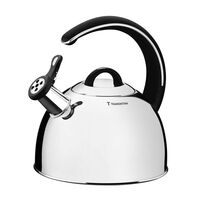 Chaleira Tramontina com Apito em A&ccedil;o Inox Fundo Triplo Cabo Preto 3,3 L Cor Inox - SKU 61488213 - 1 image number 0