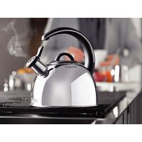 Chaleira Tramontina com Apito em A&ccedil;o Inox Fundo Triplo Cabo Preto 3,3 L Cor Inox - SKU 61488213 - 2 image number 1