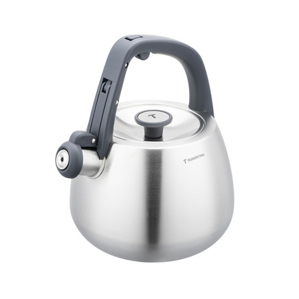 Chaleira Tramontina em A&ccedil;o Inox com Apito e Cabo de Nylon 4 L Cor Inox - SKU 61488400