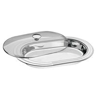 Tramontina Ciclo stainless steel deep serving dish with glass lid, 45 cm