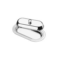 Tramontina Ciclo stainless steel butter dish with cover