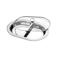 Tramontina Ciclo divided serving dish with glass lid, 45 cm