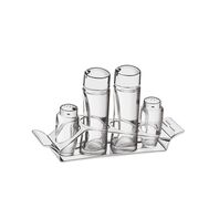 Tramontina Ciclo glass and stainless steel cruet set, 4 pieces