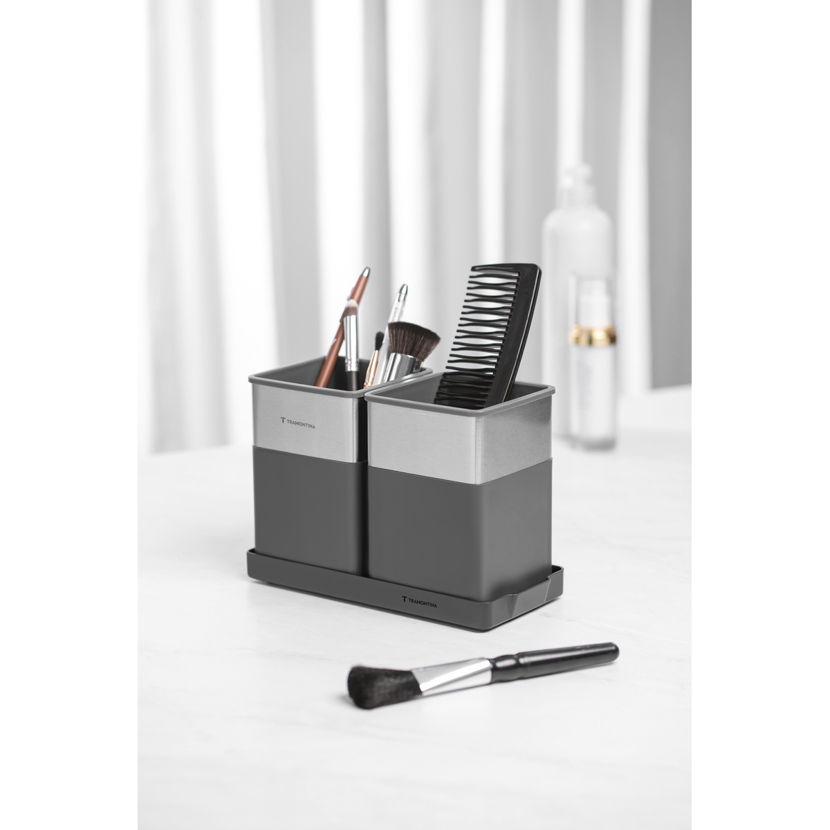 Organizador Multi&uacute;so Tramontina em A&ccedil;o Inox e Poliestireno Sim&eacute;trico - SKU 61538140 - 4 image number 3