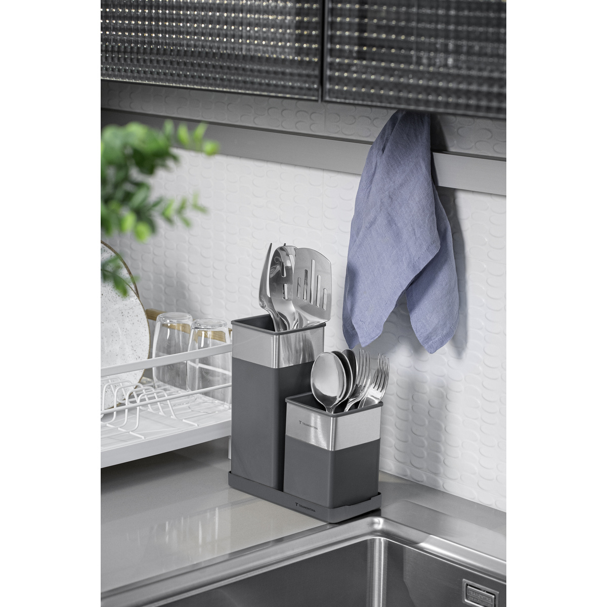 Organizador Multi&uacute;so Tramontina em A&ccedil;o Inox e Poliestireno Assim&eacute;trico - SKU 61538150 - 3 image number 2