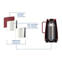 Bule T&eacute;rmico Tramontina Exata em Pl&aacute;stico Vermelho com Ampola de Vidro 500 ml Cor Vermelho - SKU 61636056 - 5 image number 4