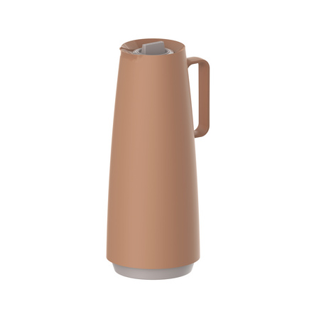 Bule T&eacute;rmico Tramontina Exata em Pl&aacute;stico Mocha com Ampola de Vidro 1 L Cor Bege - SKU 61636225