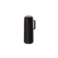 Termo Tramontina Exata en Plástico Negro con Ampolla de Vidrio y Tapa Roscable 1 L