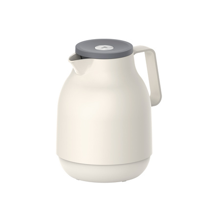 Bule T&eacute;rmico Tramontina Exata em Pl&aacute;stico Vanilla 1 L Tampa Rolha com Bot&atilde;o de Press&atilde;o Cor Azul - SKU 61638608
