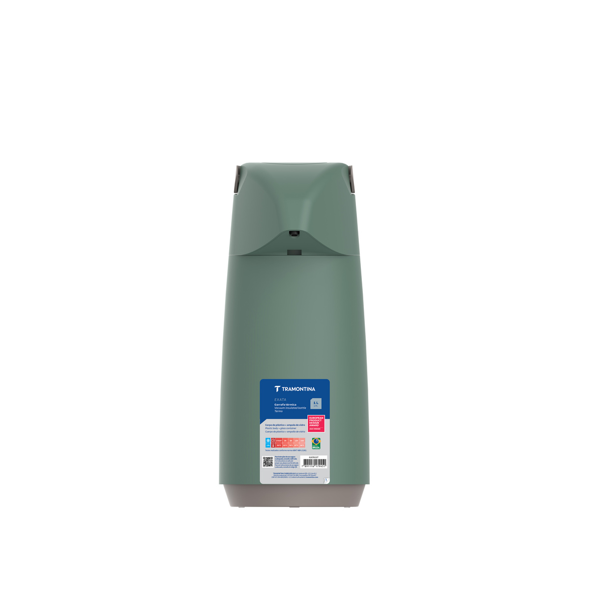 Garrafa T&eacute;rmica Tramontina Exata em Pl&aacute;stico Verde com Ampola de Vidro 1 L Cor Verde - SKU 61639107 - 17 image number 16