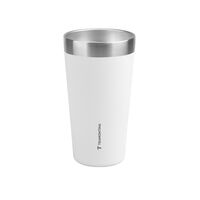 Copo Térmico Tramontina Exata em Aço Inox Branco sem Tampa 420 ml