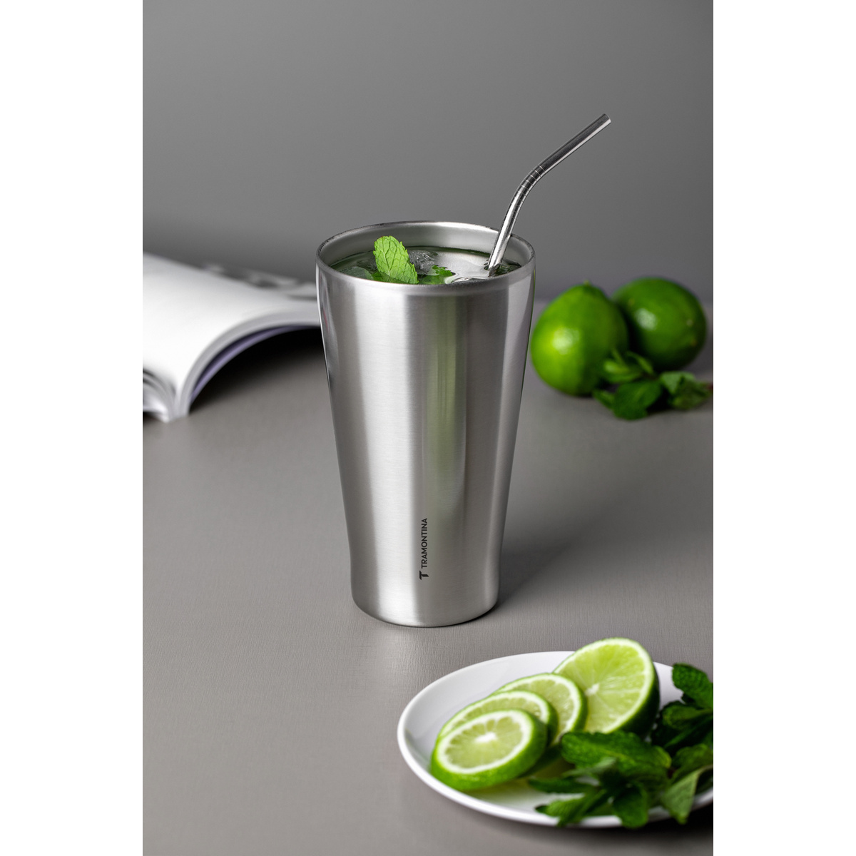 Copo T&eacute;rmico Tramontina Exata em A&ccedil;o Inox sem Tampa 420 ml Cor Inox - SKU 61646430 - 5 image number 4