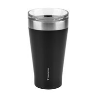 Copo Térmico Tramontina Exata em Aço Inox Preto com Tampa 550 ml