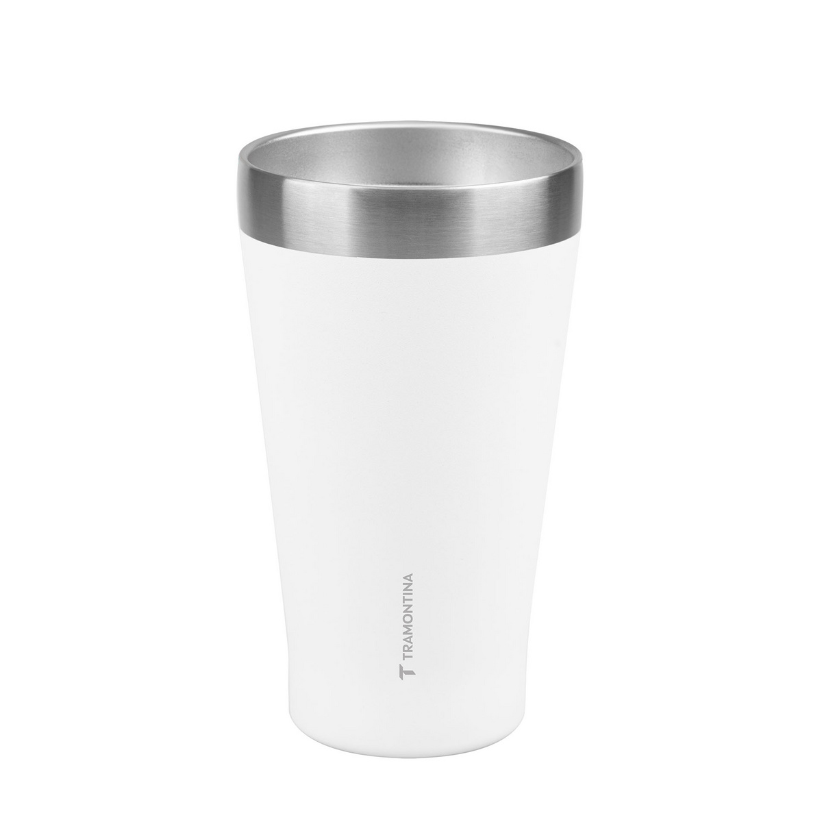 Copo T&eacute;rmico Tramontina Exata em A&ccedil;o Inox Branco sem Tampa 550 ml Cor Branco - SKU 61646510 - 1 image number 0