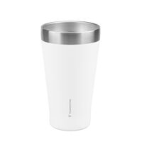 Copo Térmico Tramontina Exata em Aço Inox Branco sem Tampa 550 ml