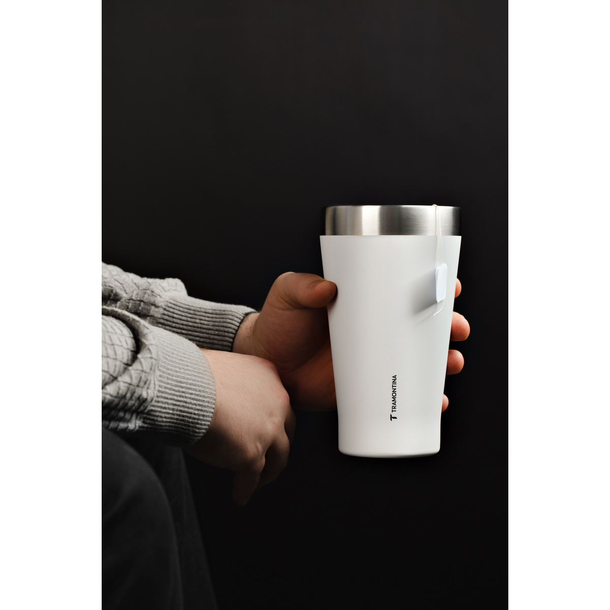 Copo T&eacute;rmico Tramontina Exata em A&ccedil;o Inox Branco sem Tampa 550 ml Cor Branco - SKU 61646510 - 5 image number 4