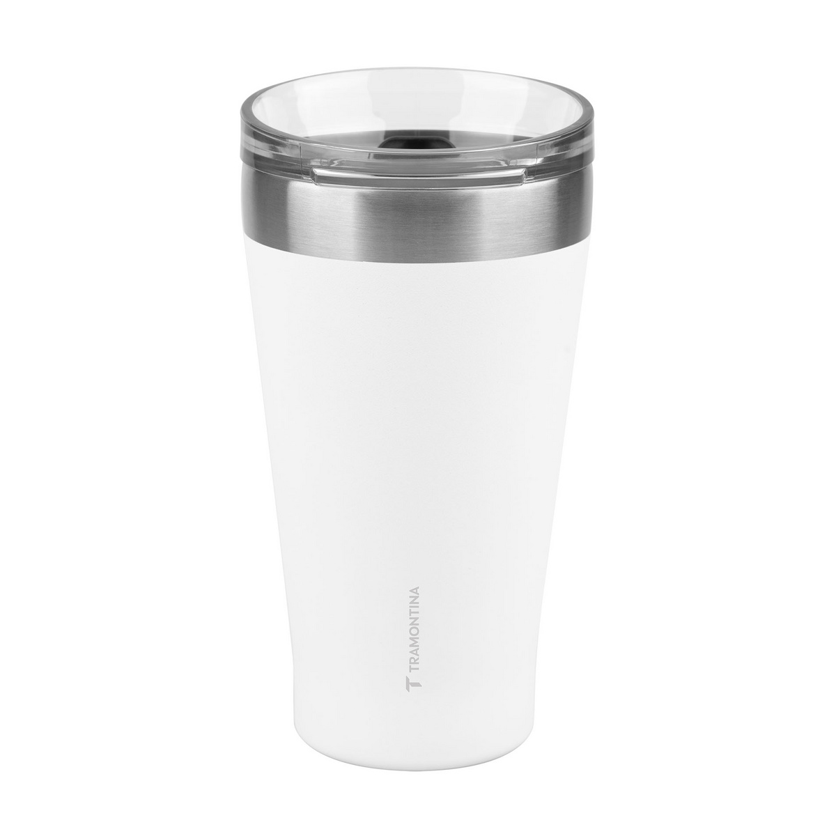 Copo T&eacute;rmico Tramontina Exata em A&ccedil;o Inox Branco com Tampa 550 ml Cor Branco - SKU 61646515 - 1 image number 0