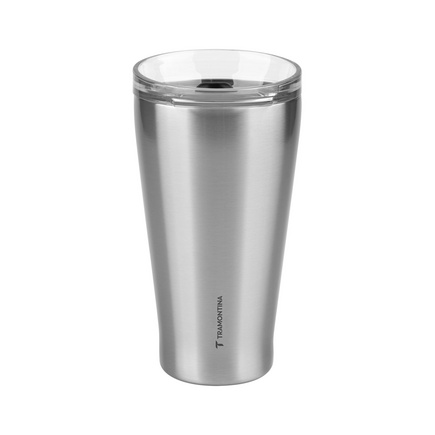 Copo T&eacute;rmico Tramontina Exata em A&ccedil;o Inox com Tampa 550 ml Cor Inox - SKU 61646535