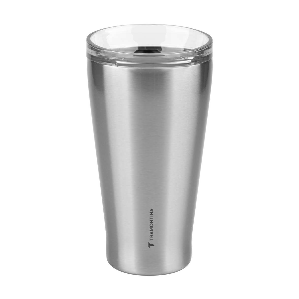 Copo Térmico Tramontina Exata em Aço Inox com Tampa 550 ml