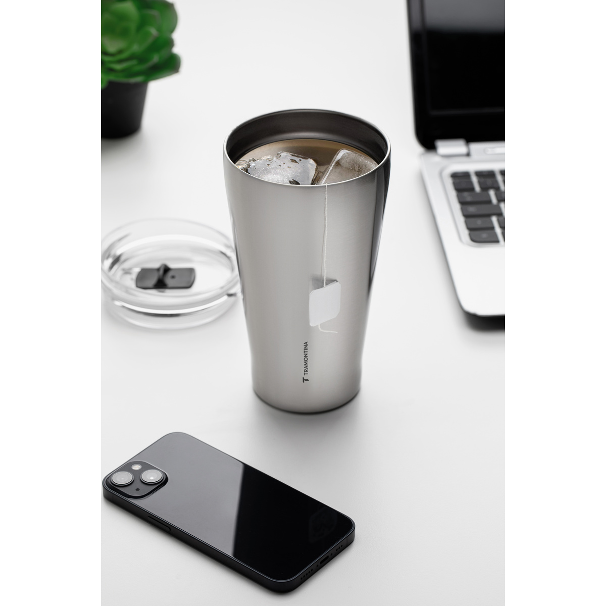 Copo T&eacute;rmico Tramontina Exata em A&ccedil;o Inox com Tampa 550 ml Cor Inox - SKU 61646535 - 6 image number 5