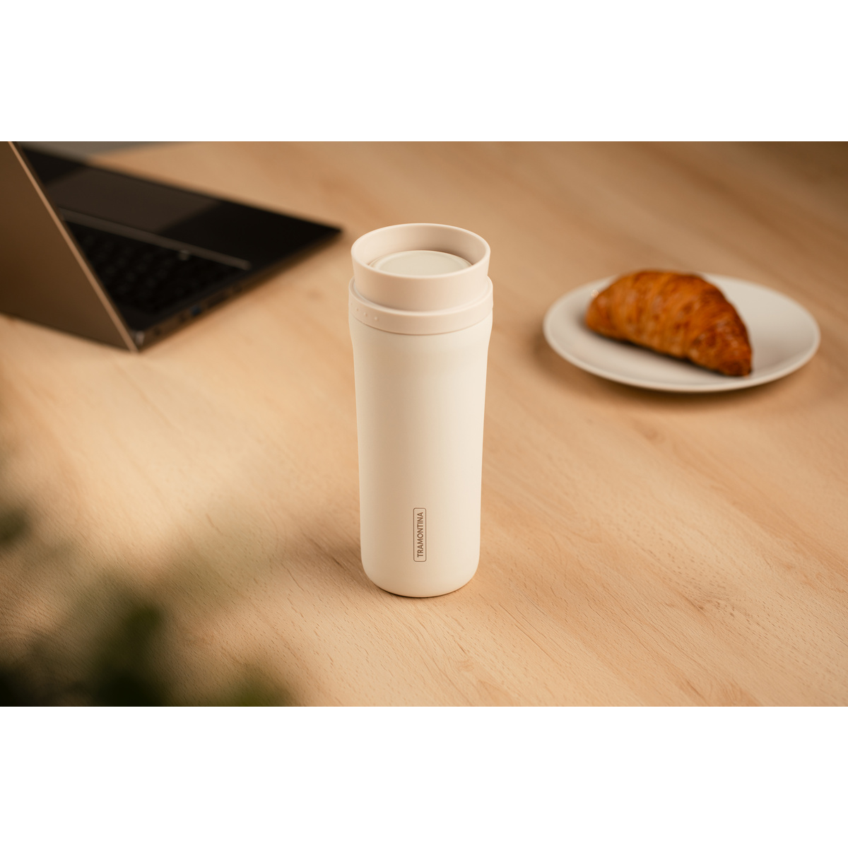 Copo T&eacute;rmico Tramontina 460 ml Bege em A&ccedil;o Inox com Bocal 360&deg; Cor Bege - SKU 61649488 - 23 image number 22