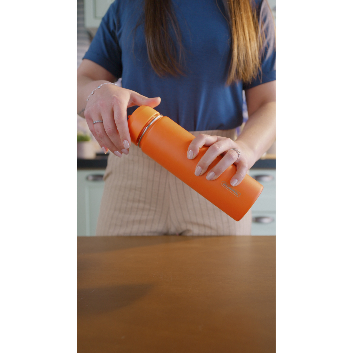 Garrafa T&eacute;rmica Tramontina 650 ml em A&ccedil;o Revestido Laranja com Canudo - SKU 61649651 - 15 image number 14