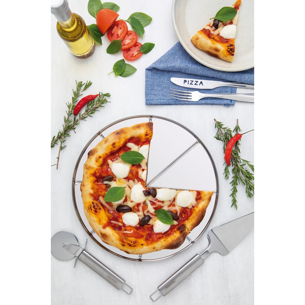Cortador Pizza Acero Inoxidable con Mango Blanco Utilit? - Catálogo -  Cocina Store - Distribuidor Tramontina