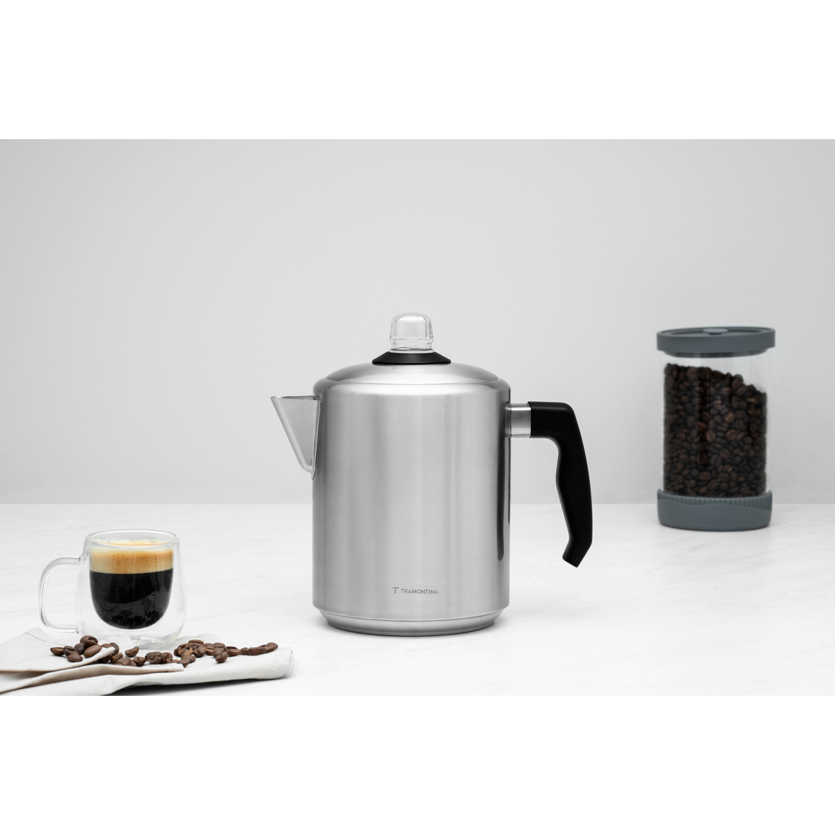 Cafeteira Percoladora Tramontina em A&ccedil;o Inox com Cabo de Baquelite 2 L - SKU 61768030 - 2 image number 1